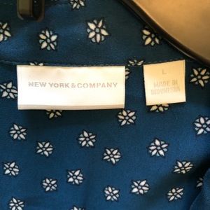 New York & Company flower blouse